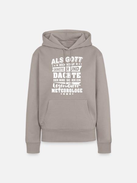 Meteorologe - Frauen Premium Bio Hoodie - Taupe