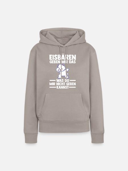 Eisbär Eisbären - Frauen Premium Bio Hoodie - Taupe