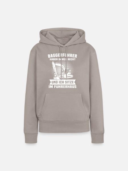 Baggerführer Baggerfahrer - Frauen Premium Bio Hoodie - Taupe