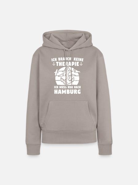 Hamburg - Frauen Premium Bio Hoodie - Taupe
