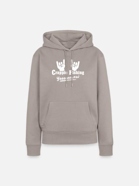 Sonnenbarsch Crappie Fishing - Frauen Premium Bio Hoodie - Taupe
