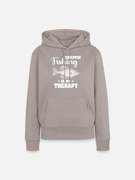 Crappie Fish - Frauen Premium Bio Hoodie - Taupe