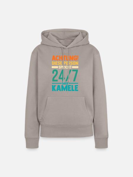Kamel - Frauen Premium Bio Hoodie - Taupe