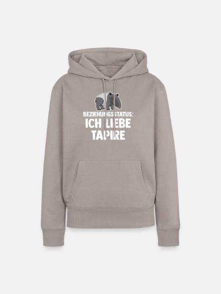 Tapir - Frauen Premium Bio Hoodie - Taupe