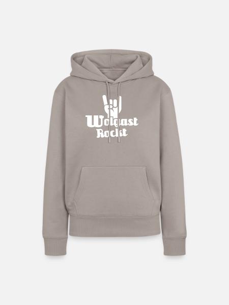 Wolgast Sprüche - Frauen Premium Bio Hoodie - Taupe