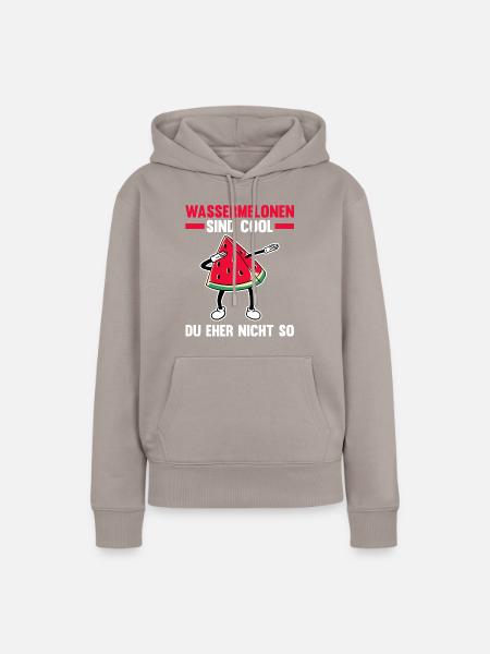 Früchte Wassermelone - Frauen Premium Bio Hoodie - Taupe