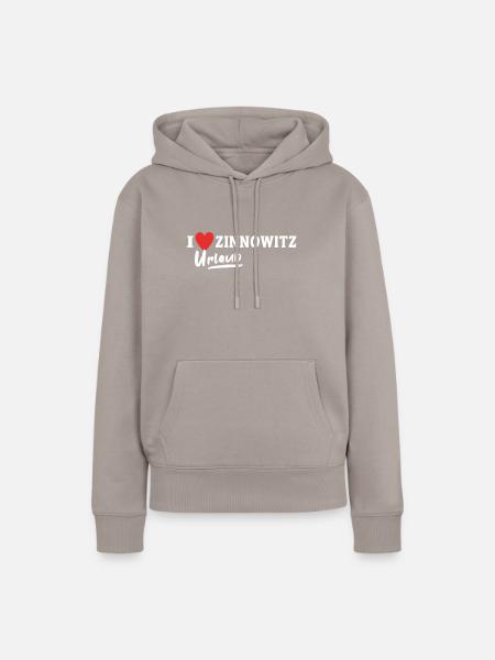 Zinnowitz Liebe Zinnowitzer - Frauen Premium Bio Hoodie - Taupe