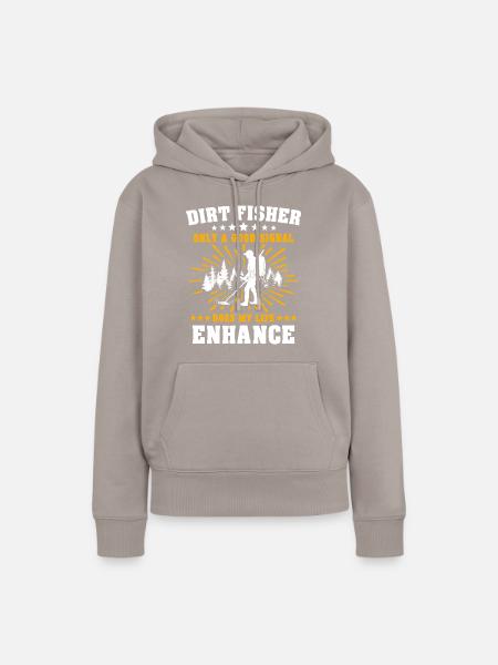 Metalldetektor - Frauen Premium Bio Hoodie - Taupe