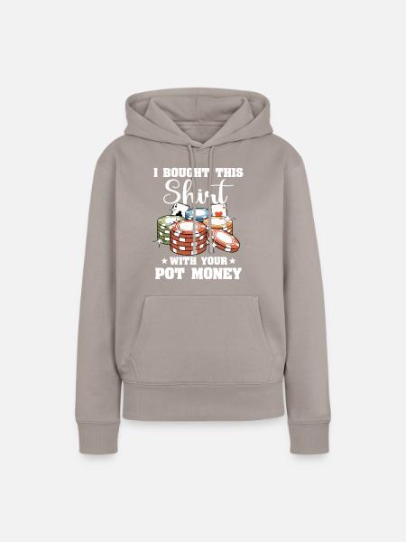 Poker Pokerspieler - Frauen Premium Bio Hoodie - Taupe