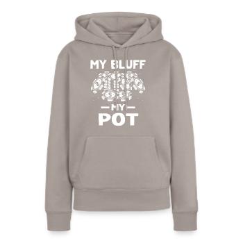 Poker Pokern - Frauen Premium Bio Hoodie - Taupe - Vorne - Julia (174cm)