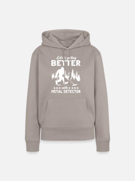 Dirt Fisher Treasure Hunters - Frauen Premium Bio Hoodie - Taupe