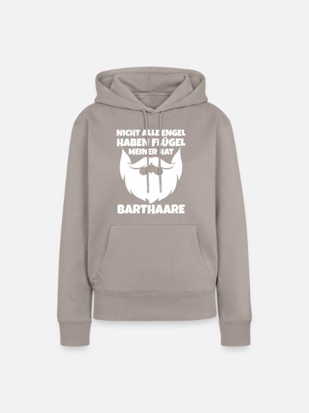 Bärtig Bartträger Schnurrbart Bart - Frauen Premium Bio Hoodie - Taupe