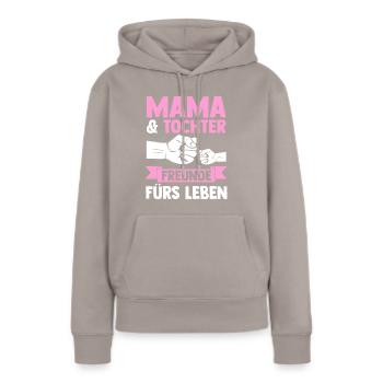 Mutter Muttertag Mama und Tochter - Frauen Premium Bio Hoodie - Taupe - Vorne - Julia (174cm)