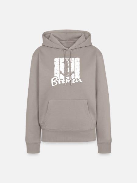 Bremen Bremer - Frauen Premium Bio Hoodie - Taupe
