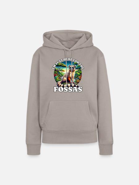 Fossa Madagascar Fossas - Frauen Premium Bio Hoodie - Taupe
