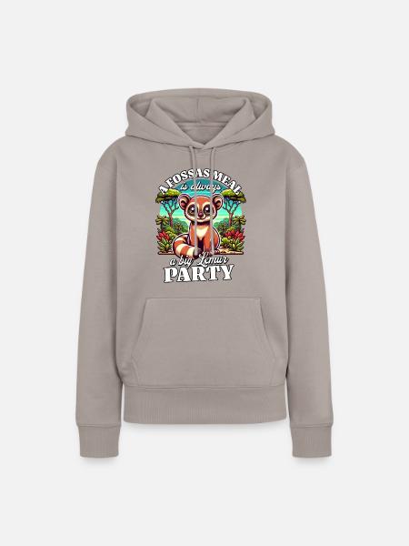 Fossa Madagascar - Frauen Premium Bio Hoodie - Taupe