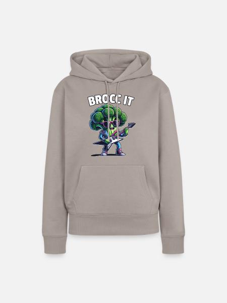 Brokkoli - Frauen Premium Bio Hoodie - Taupe
