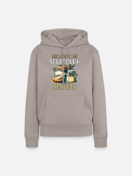 Sauerteig Geschenk - Frauen Premium Bio Hoodie - Taupe