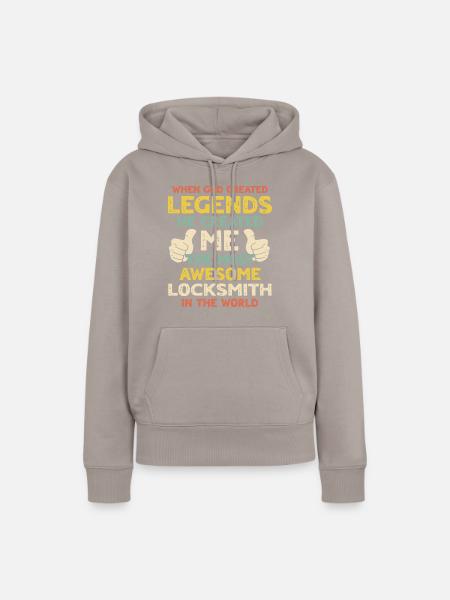 Schlosser - Frauen Premium Bio Hoodie - Taupe