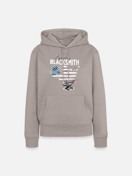 Schmied - Frauen Premium Bio Hoodie - Taupe