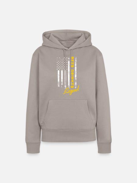 Biertrinker Legende - Frauen Premium Bio Hoodie - Taupe