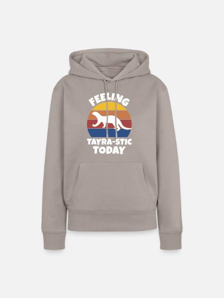 Marder Sprüche - Frauen Premium Bio Hoodie - Taupe