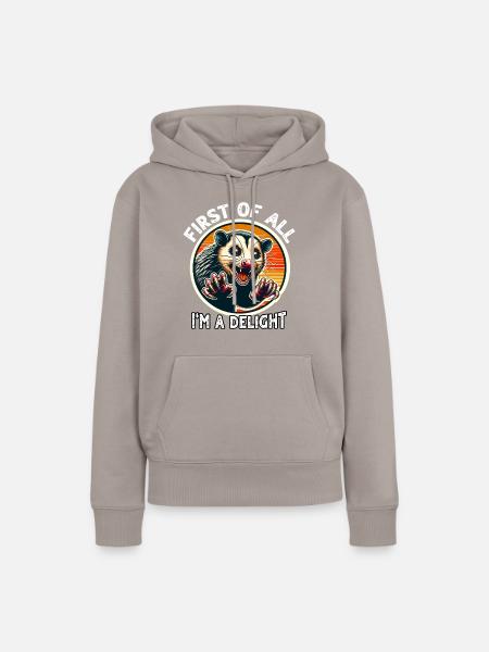 Opossum - Frauen Premium Bio Hoodie - Taupe