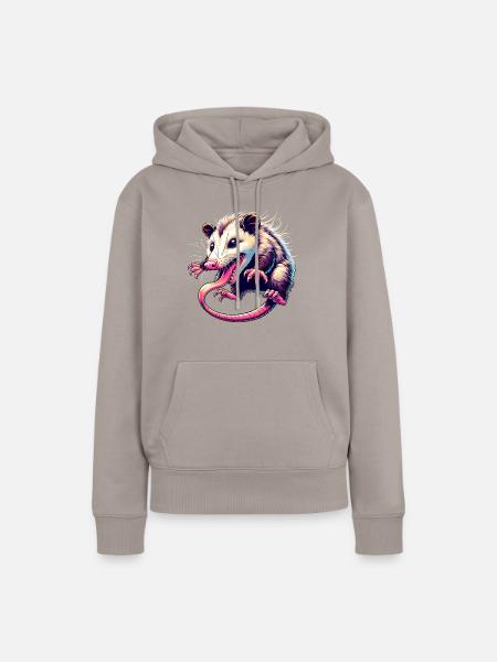Opossum - Frauen Premium Bio Hoodie - Taupe