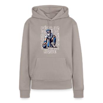 Petanque - Frauen Premium Bio Hoodie - Taupe - Vorne - Julia (174cm)