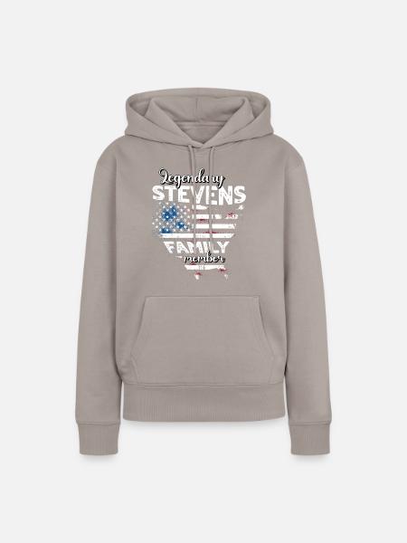Familie Stevens US - Frauen Premium Bio Hoodie - Taupe