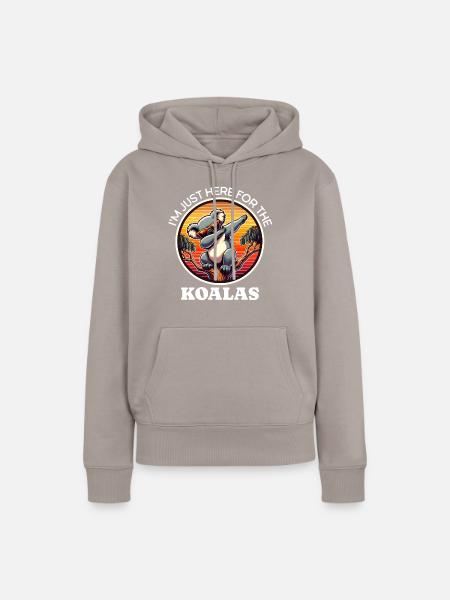 Lustige Koala Sprüche - Frauen Premium Bio Hoodie - Taupe