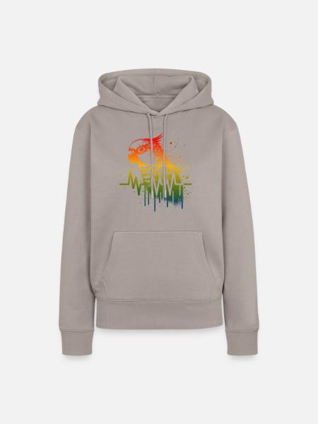 Sonnensittich Cardio - Frauen Premium Bio Hoodie - Taupe