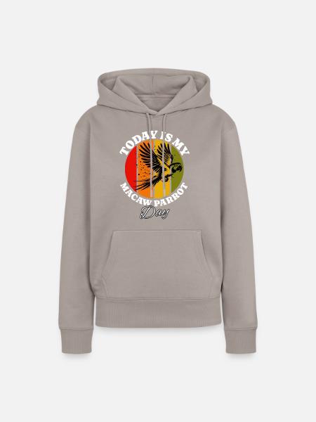 Papageie - Frauen Premium Bio Hoodie - Taupe