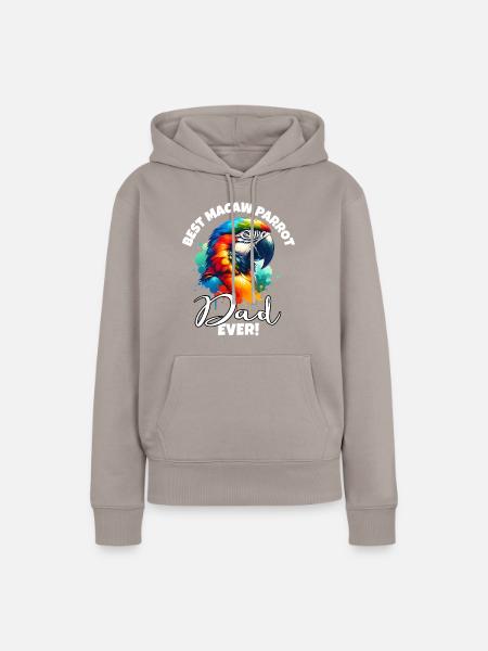 Bester Macaw Parrot Papa - Frauen Premium Bio Hoodie - Taupe