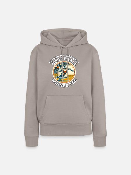 Dodgeball Spieler - Frauen Premium Bio Hoodie - Taupe