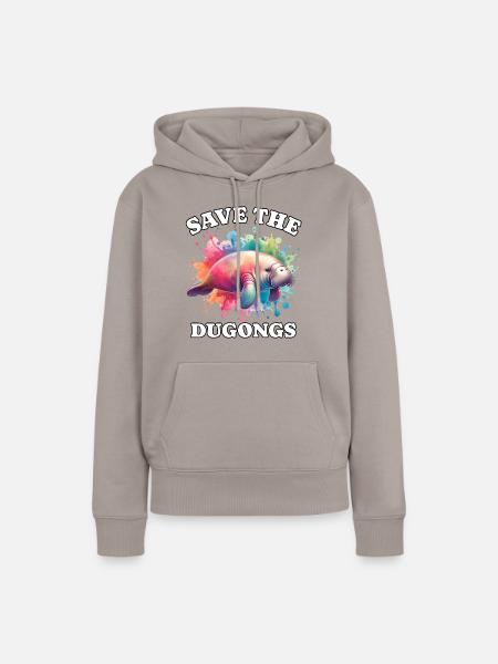 Save Seekuh - Frauen Premium Bio Hoodie - Taupe