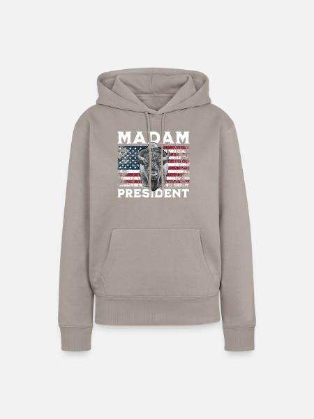 Bison US - Frauen Premium Bio Hoodie - Taupe