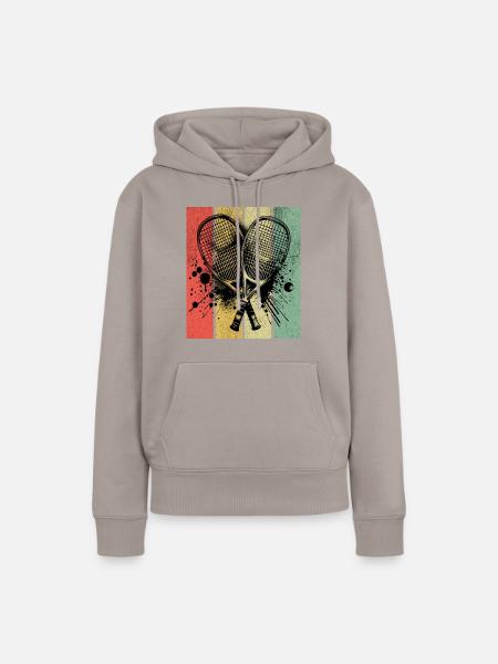 Squash Retro - Frauen Premium Bio Hoodie - Taupe