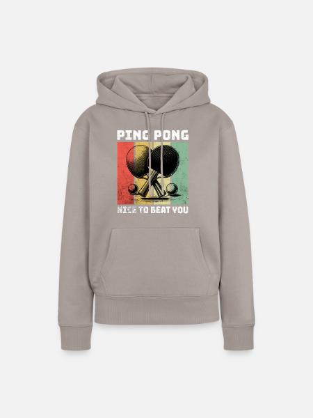 Ping Pong Tischtennis - Frauen Premium Bio Hoodie - Taupe