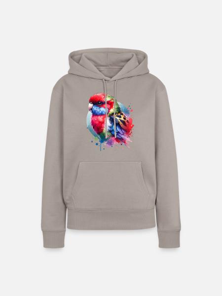 Rosella Motiv - Frauen Premium Bio Hoodie - Taupe