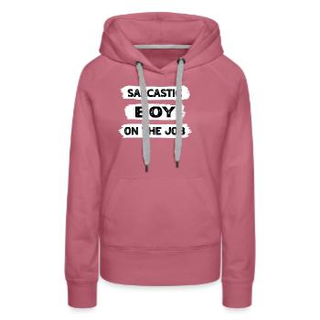 Sarkasmus Junge - Frauen Premium Bio Hoodie - Malve - Vorne - Isabella (175cm)
