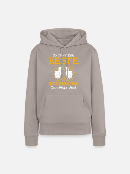Aufzugmonteur Geschenkidee - Frauen Premium Bio Hoodie - Taupe