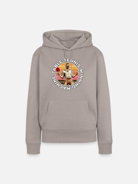 Table Tennis Gewinner - Frauen Premium Bio Hoodie - Taupe