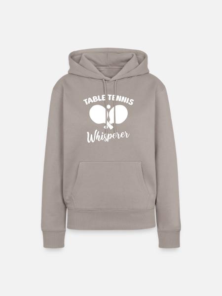 Table Tennis Flüsterer - Frauen Premium Bio Hoodie - Taupe
