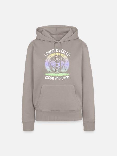 Paddleball Sprüche - Frauen Premium Bio Hoodie - Taupe