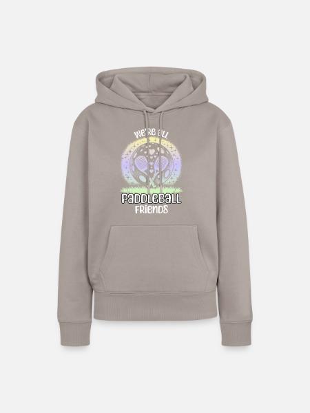 Paddleball Sprüche - Frauen Premium Bio Hoodie - Taupe