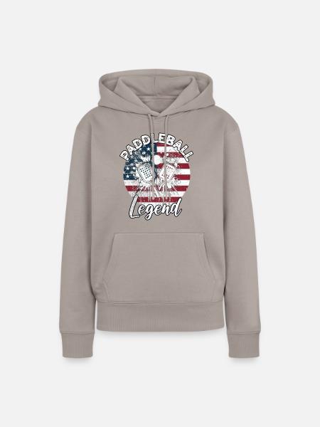 Paddleball Sprüche - Frauen Premium Bio Hoodie - Taupe