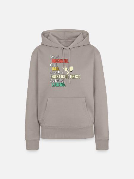 Gartenbauer Papa - Frauen Premium Bio Hoodie - Taupe