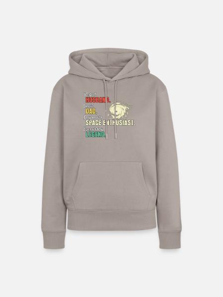 wWeltraum Enthusiast Papa - Frauen Premium Bio Hoodie - Taupe
