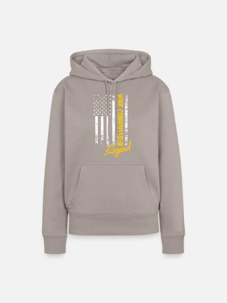 Weinkenner Legende - Frauen Premium Bio Hoodie - Taupe